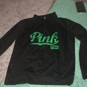 Pink quarter zip sweatshirt